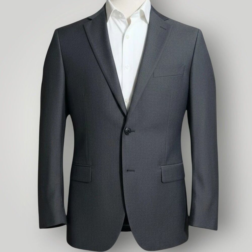 JOHN VARVATOS USA Mens Blazer Sport Coat Two Button Suit Jacket 38R Gray Wool